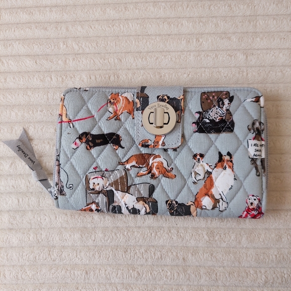 Vera Bradley Handbags - Vera Bradley RFID Turnlock Wallet in the Dog Show pattern